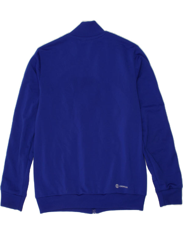 ADIDAS Aeroready-Trainingsanzug-Oberteil für Jungen, 9–10 Jahre, blaues Farbblockdesign