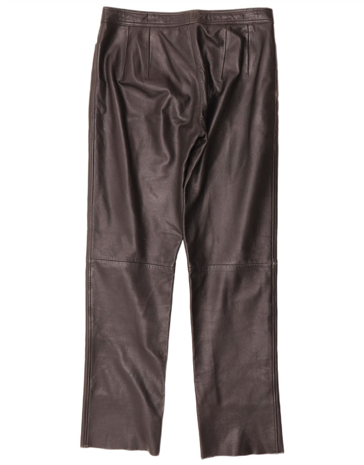 Maddox Damen gerade Lederhose IT 44 Medium W32 L32 Schwarz