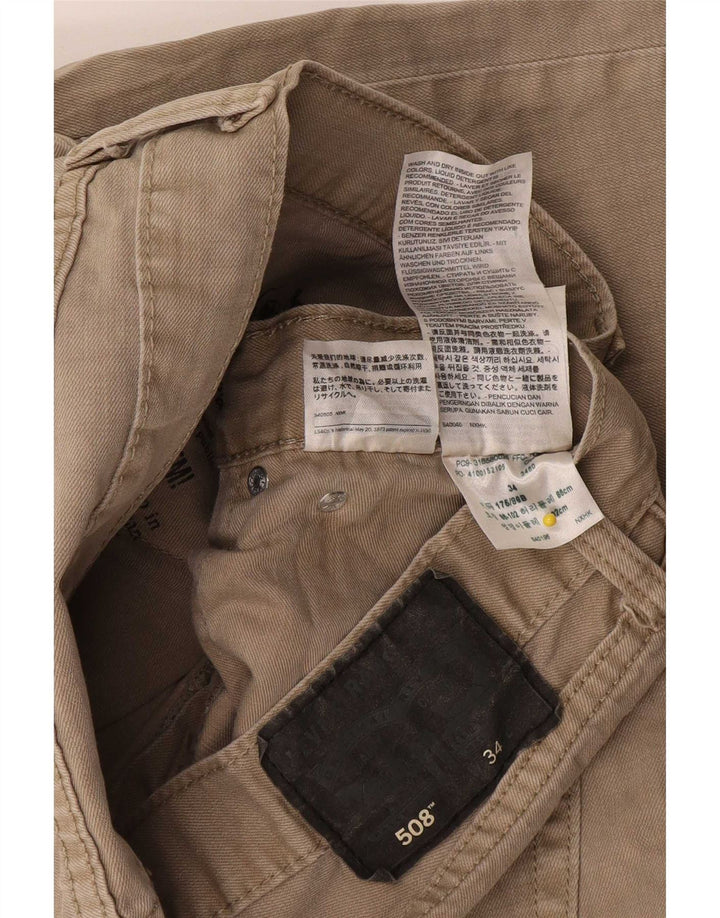Levi's Herren 508 Denim Shorts W34 Large Beige Baumwolle