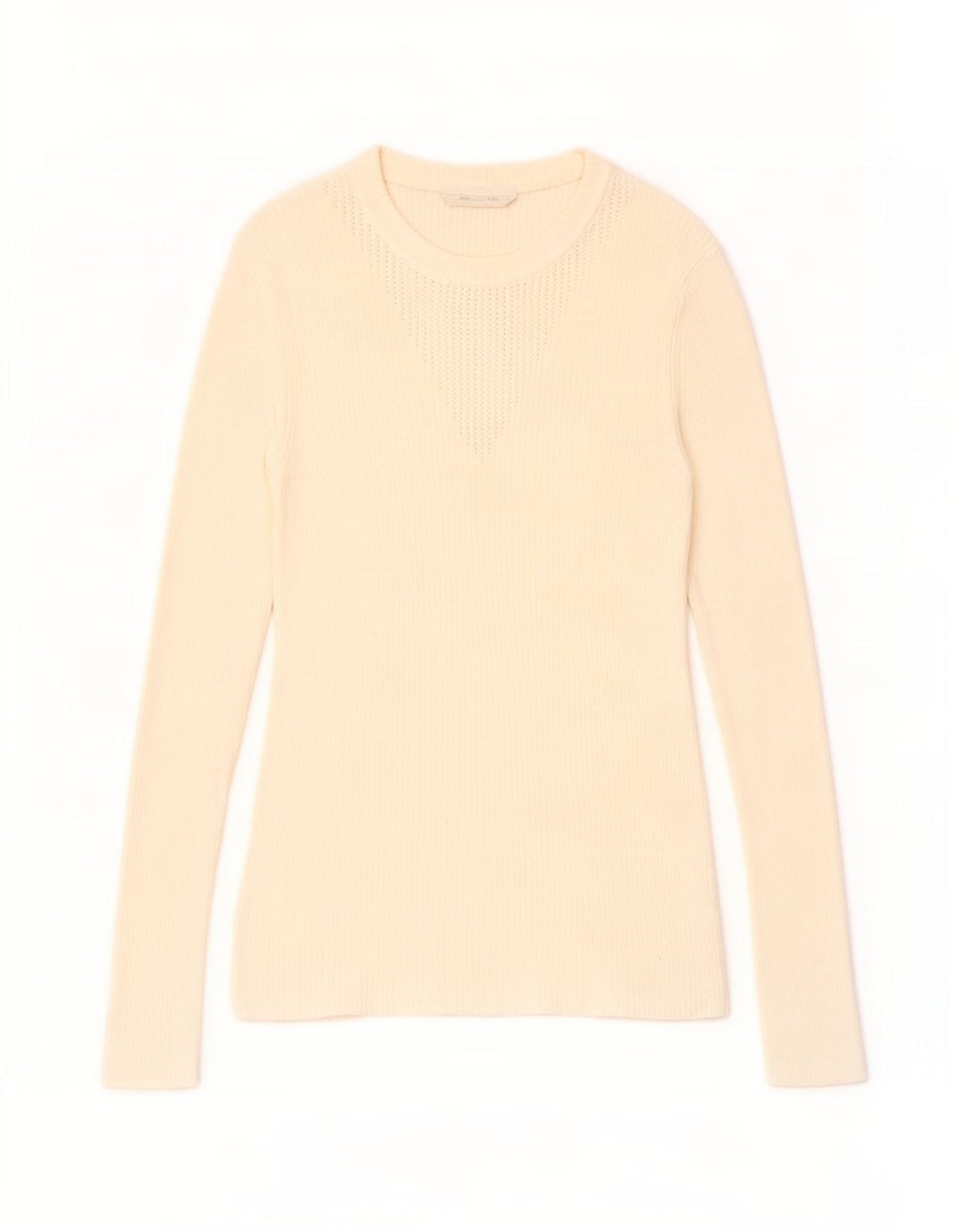 Hugo Boss Damen Top Langarm UK 12 Medium Off White