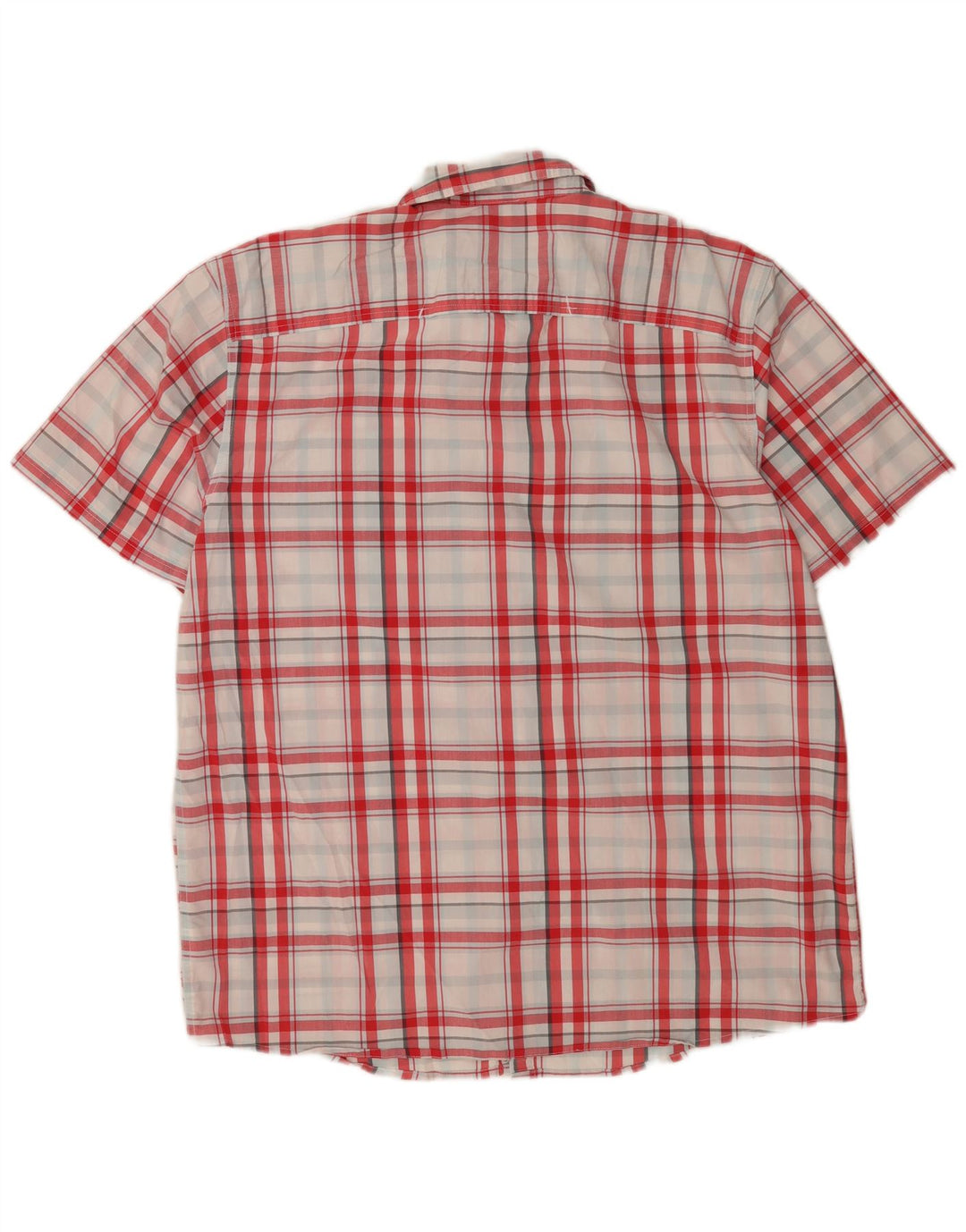 Wrangler Herren-Hemd, kurzärmelig, reguläre Passform, XL, rot kariert, Baumwolle