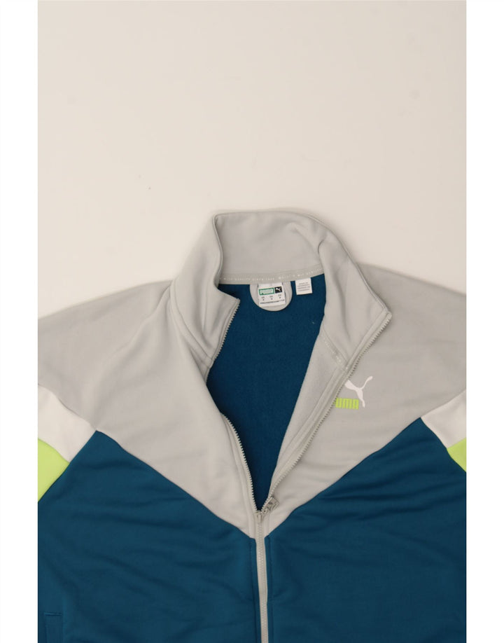 PUMA Womens Tracksuit Top Jacket UK 14 Medium Multicoloured Colourblock Vintage Puma and Second-Hand Puma from Messina Hembry 