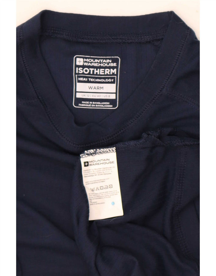 Mountain Warehouse Damen-Oberteil, langärmlig, UK 12, Mittel, Marineblau, Polyester