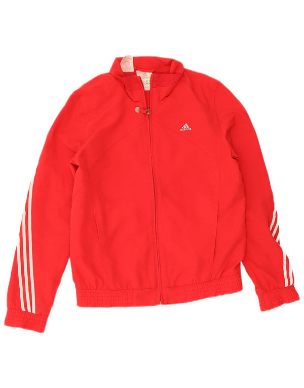 Adidas Mädchen-Trainingsanzug-Top-Jacke, 13–14 Jahre, rotes Polyester