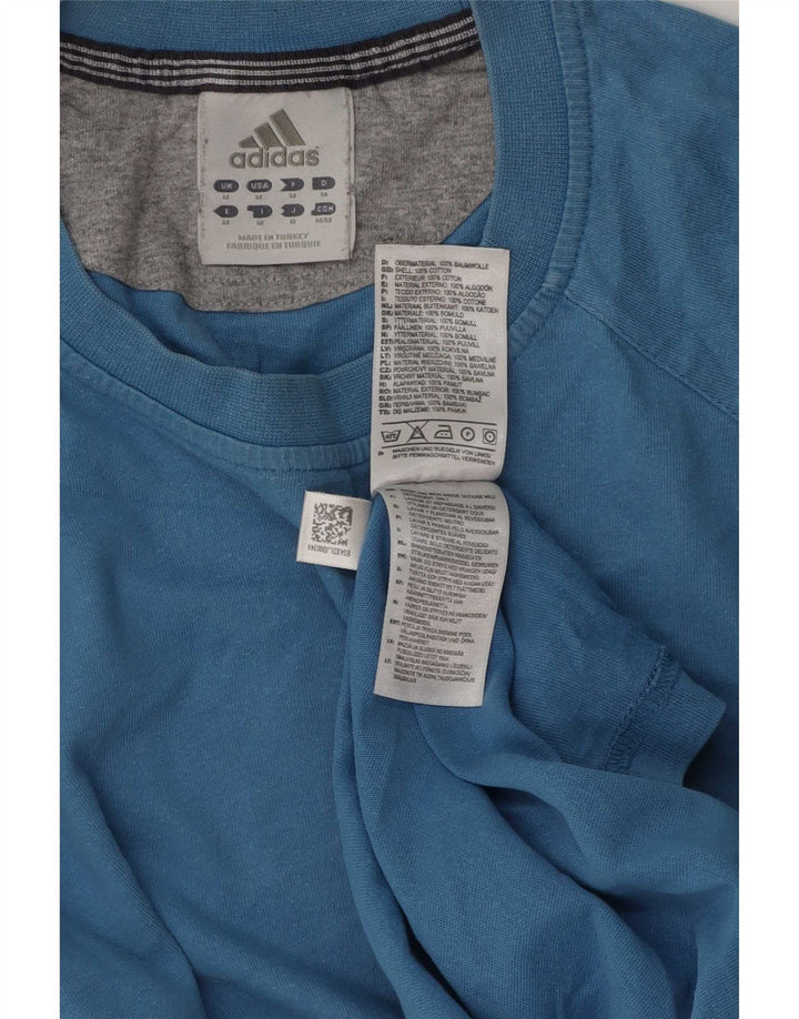Adidas Herren T-Shirt Top mittelblaue Baumwolle