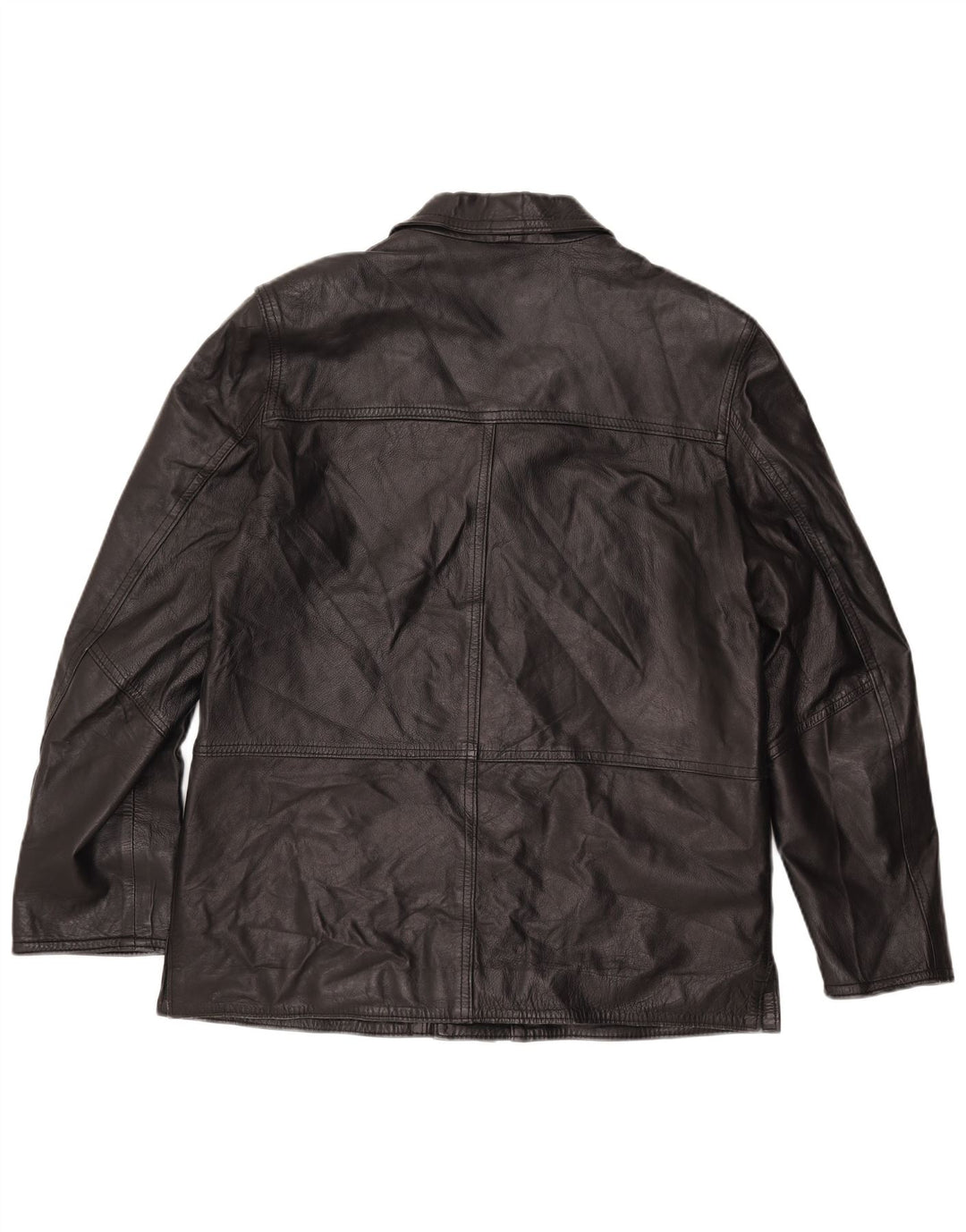 VINTAGE Herren Lederjacke UK 42 XL Schwarzes Leder