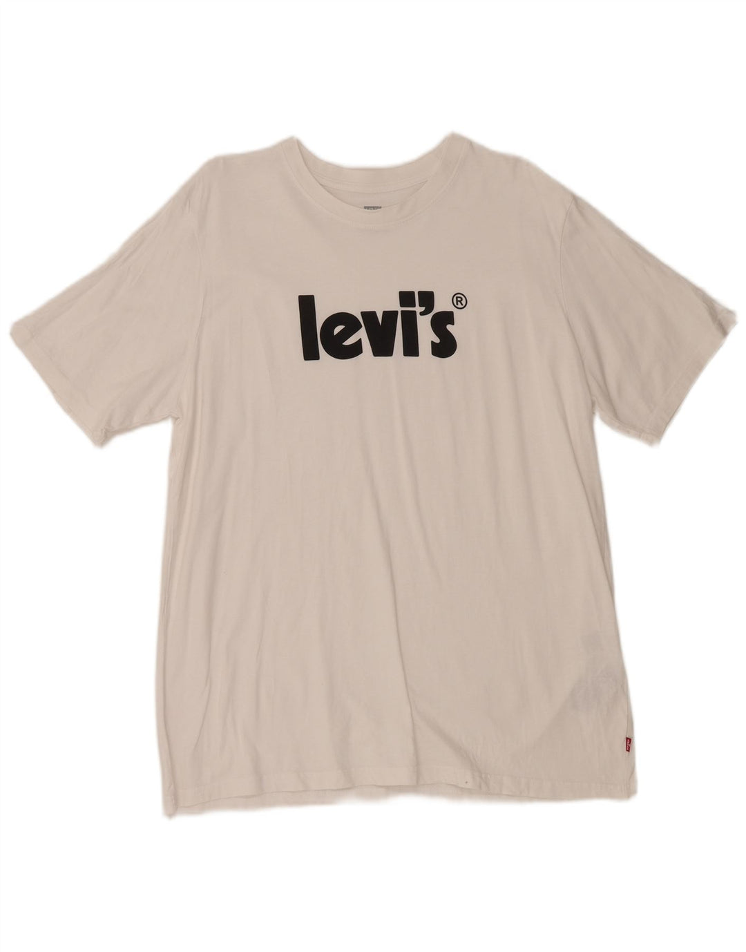Levi's Herren-T-Shirt mit entspannter Passform, Grafik, Größe L, aus weißer Baumwolle