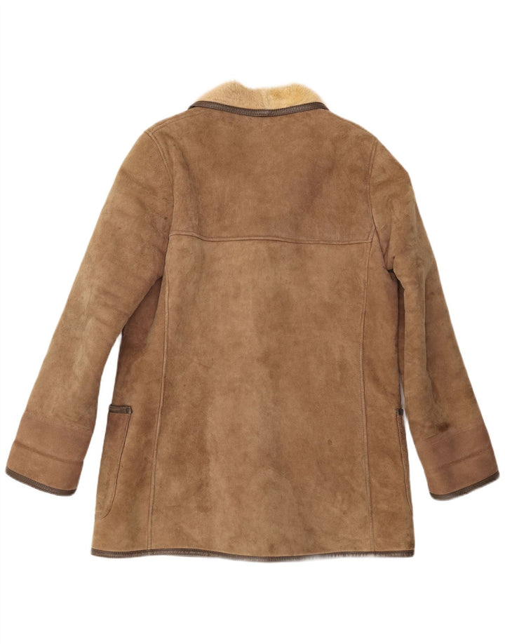 Vintage Damen Lammfellmantel UK 16 Large Beige