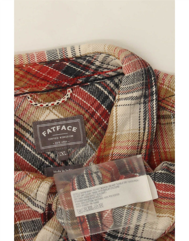 Fat Face Herren-Flanellhemd 2XL, mehrfarbig, kariert, Baumwolle