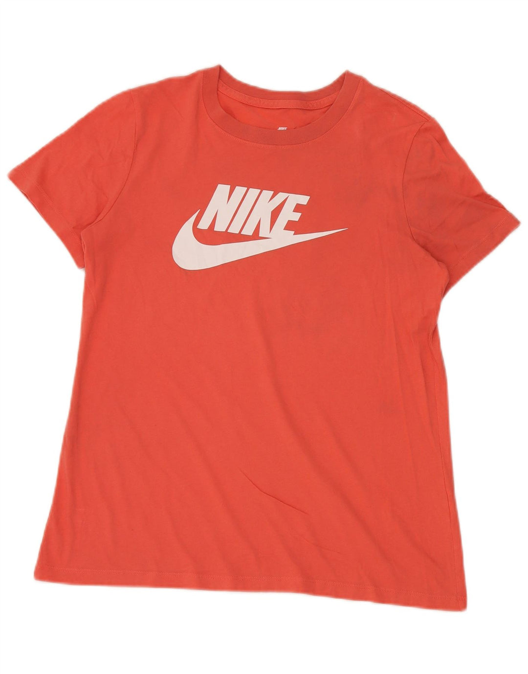 Nike Damen Graphic T-Shirt Top UK 14 Medium Orange