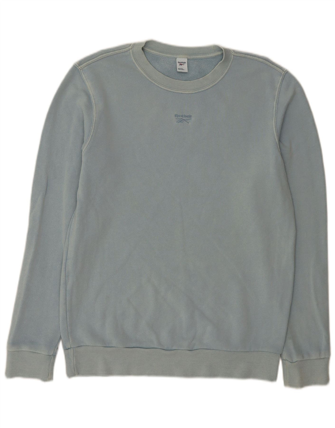 Reebok Damen Sweatshirt Pullover UK 14 Mittelblaue Baumwolle