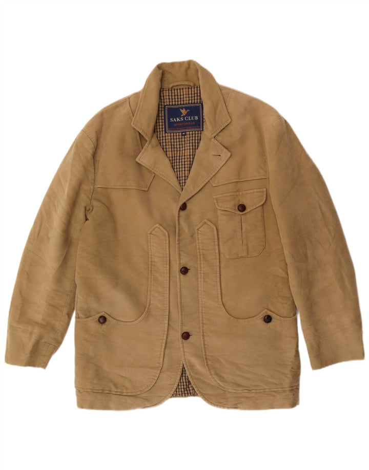 Saks Club Herren 3-Knopf-Blazer IT 48 Mittelbeige