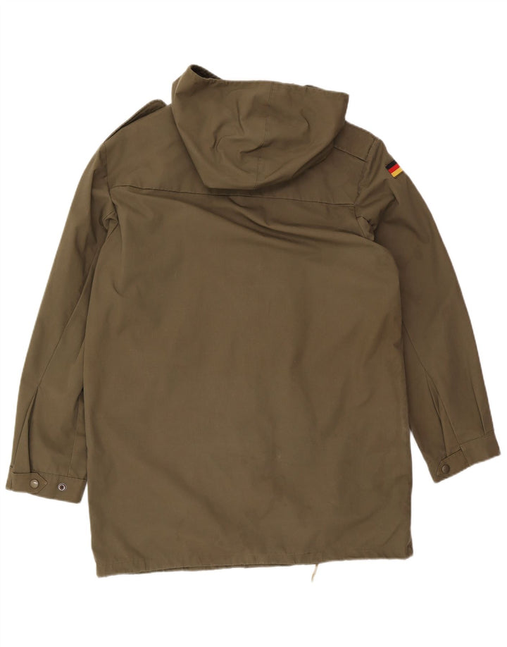 Vintage Herren Militärjacke mit Kapuze UK 38 Medium Khaki