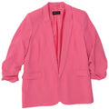 Marks & Spencer Offene Blazerjacke für Damen mit 3/4-Ärmeln, UK 12, Mittelrosa