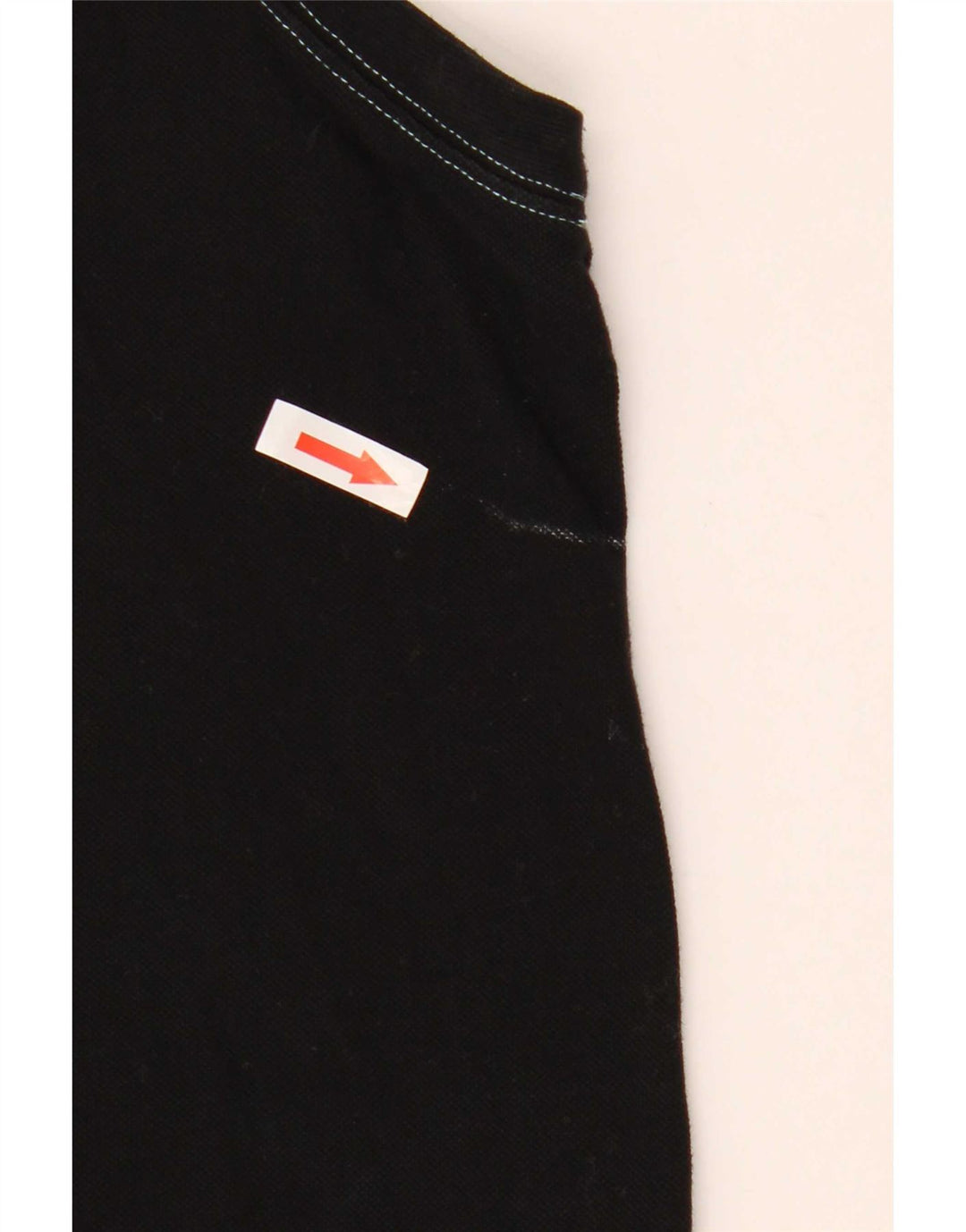 Sergio Tacchini Damen ärmelloses Poloshirt UK 12 Medium Schwarz