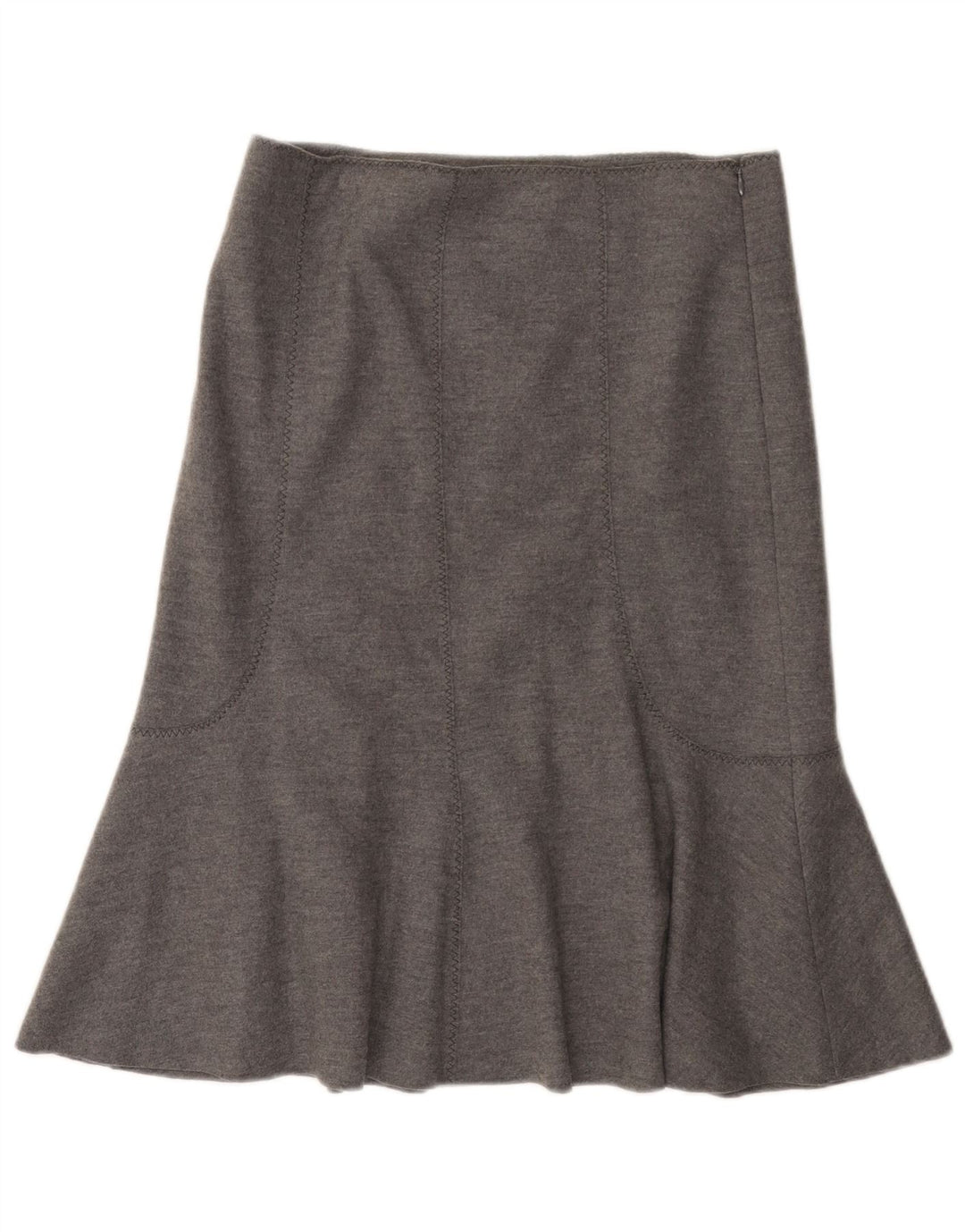 Luisa Spagnoli Damen Trompetenrock IT 44 Medium W30 Graue Wolle