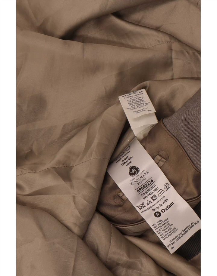 Marks & Spencer Herren-Blazer mit 2 Knöpfen, UK 48, 2XL, graue Wolle