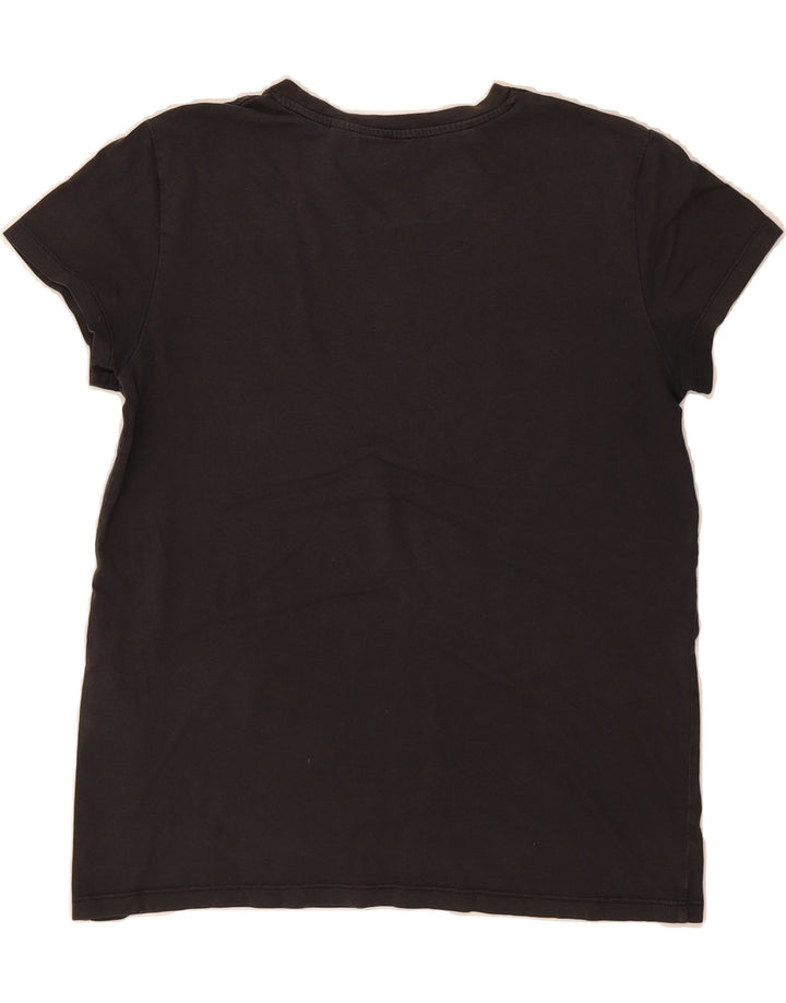LEVI'S Womens T-Shirt Top UK 14 Medium Black Cotton Vintage Levi's and Second-Hand Levi's from Messina Hembry 