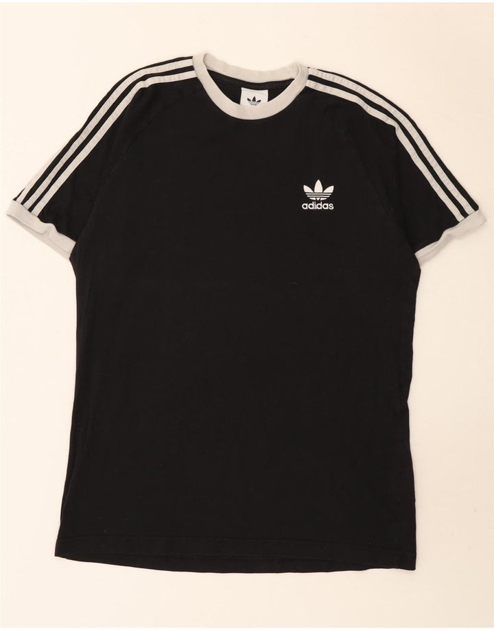 Adidas Herren T-Shirt Top Medium Schwarz Baumwolle