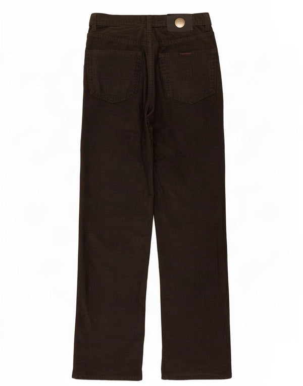 Trussardi Jeans Mens Straight Corduroy Trousers W31 L32 Grey Polyester