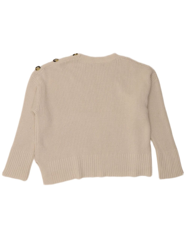 Marks & Spencer Damen Übergroßer Pullover mit Rundhalsausschnitt, UK 20 2XL Beige