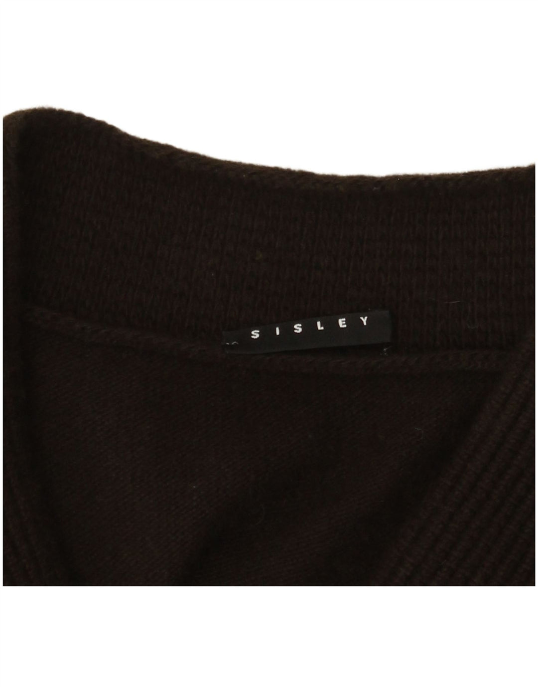 Sisley Damen-Pullover mit V-Ausschnitt, Gr. 14, Braun