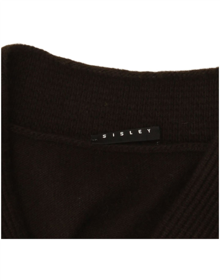 Sisley Damen-Pullover mit V-Ausschnitt, Gr. 14, Braun
