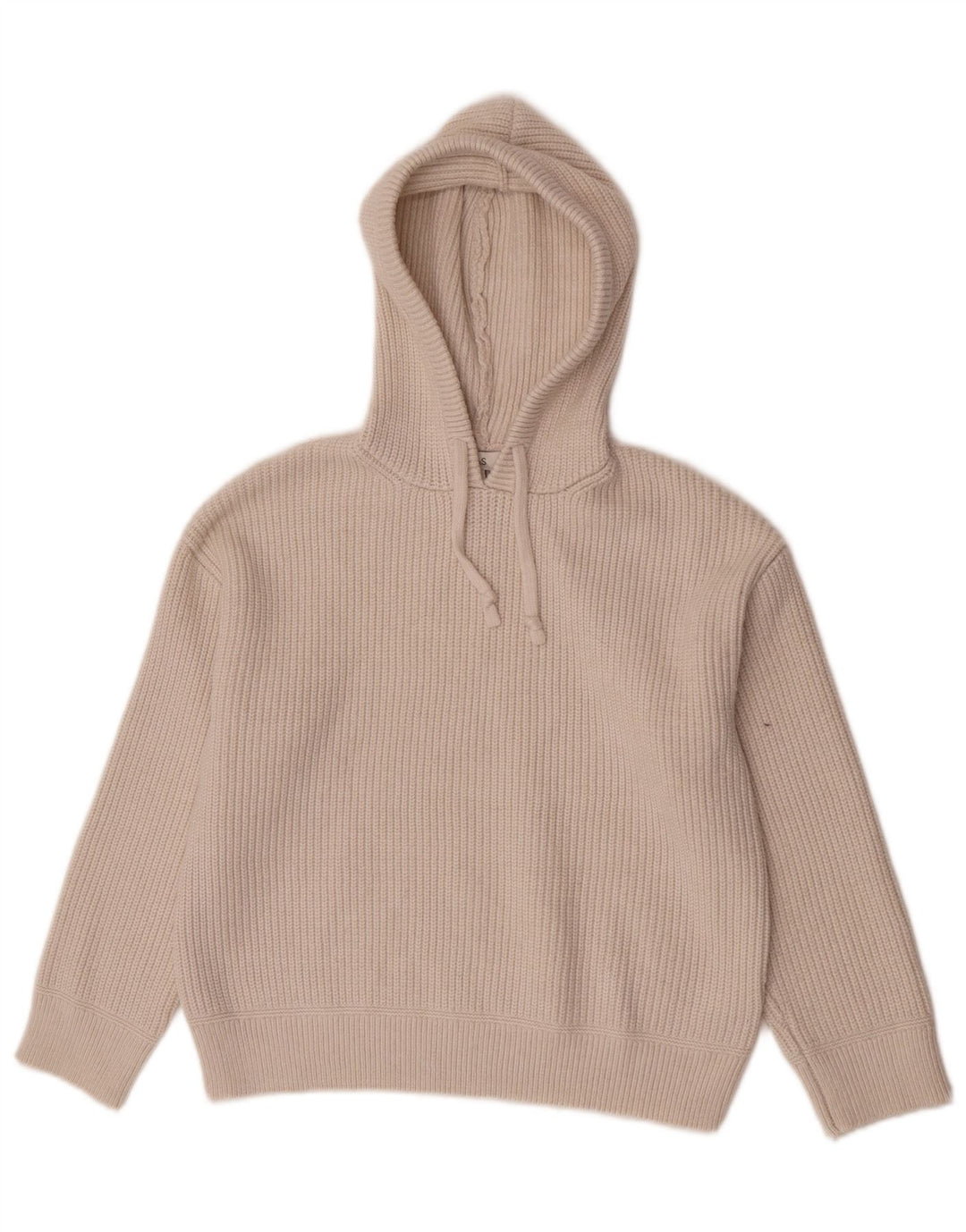 Marks & Spencer Damen-Pullover mit Kapuze, UK 14, mittelbeigefarbenes Polyester
