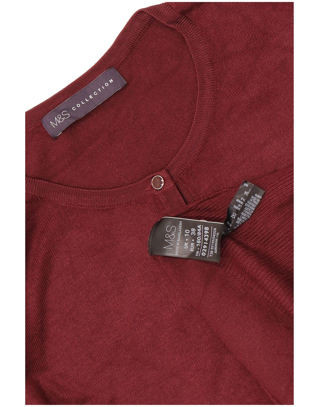 Marks & Spencer Damen-Cardigan-Pullover UK 10 Small Kastanienbraune Viskose