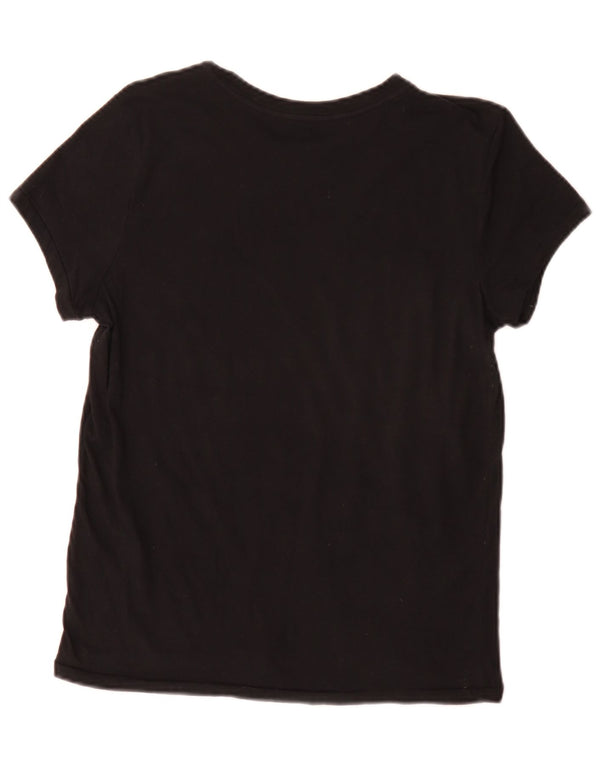 Polo Ralph Lauren Damen T-Shirt Top UK 12 Medium Schwarz Baumwolle
