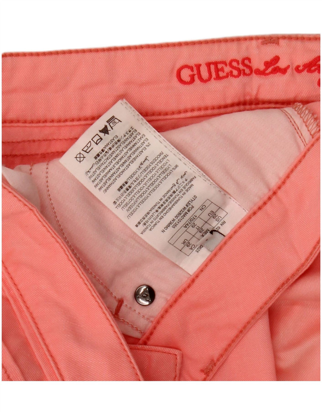 Guess Damen Slim Jeans W29 L26 Rosa Lyocell
