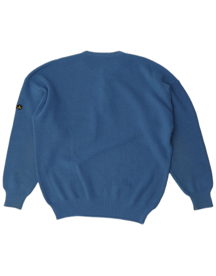 Navigare Herren-Pullover mit Reißverschluss am Hals, Größe L, Blau