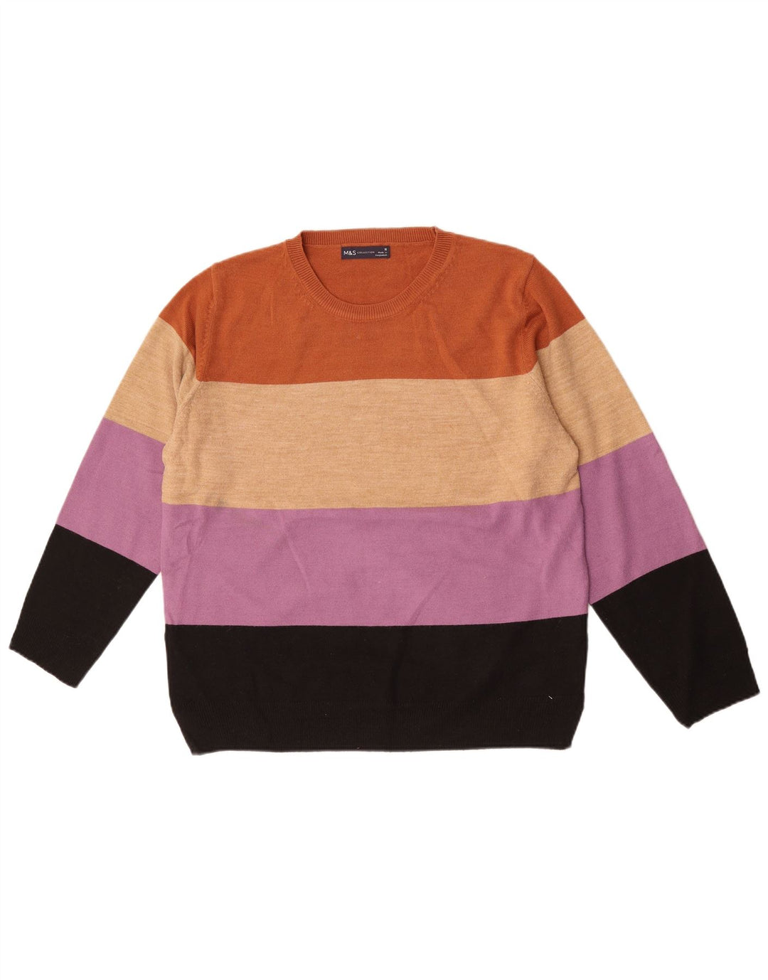 Marks & Spencer Damen-Pullover mit Rundhalsausschnitt, Gr. 40, Größe L, mehrfarbig