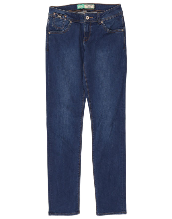 Superdry Damen Imogen Slim Jeans W26 L32 Blaue Baumwolle