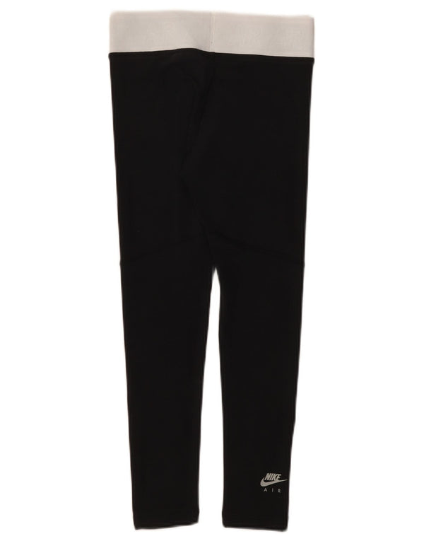 Nike Grafik-Leggings für Mädchen, 8–9 Jahre, Größe S, Schwarz, Colourblock-Baumwolle