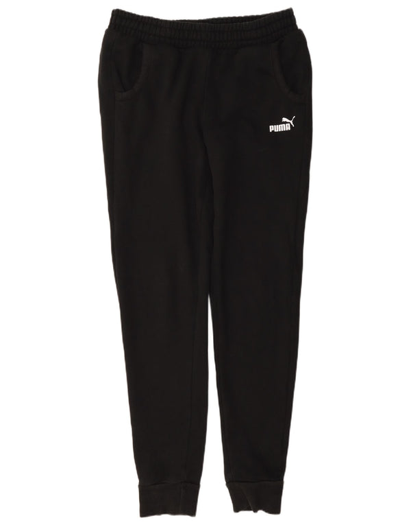 Puma Damen Trainingshose Jogger UK 10 Small Schwarz Baumwolle