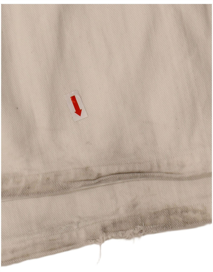 GAS Herren-Jeans, locker, Größe M, W32, L29, weiße Baumwolle