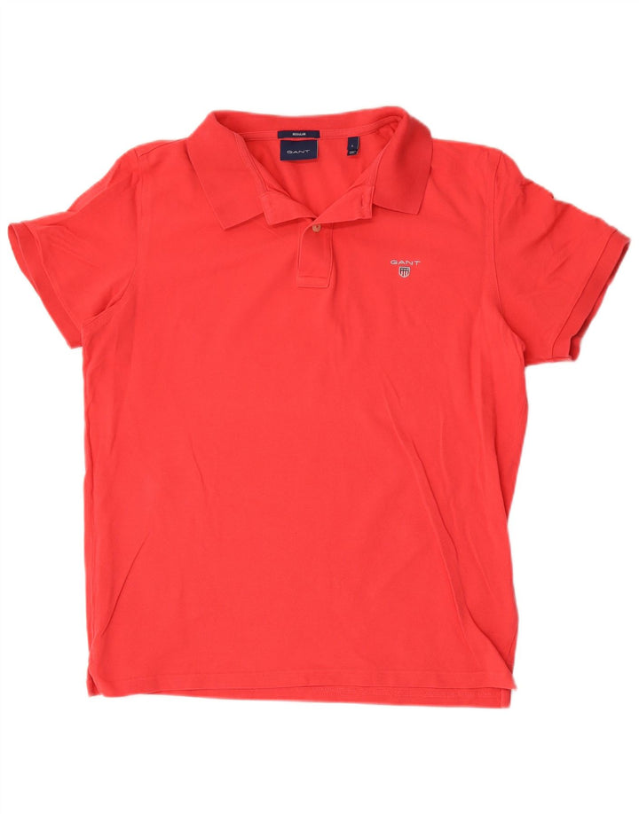 Gant Herren-Poloshirt, normal, groß, aus roter Baumwolle
