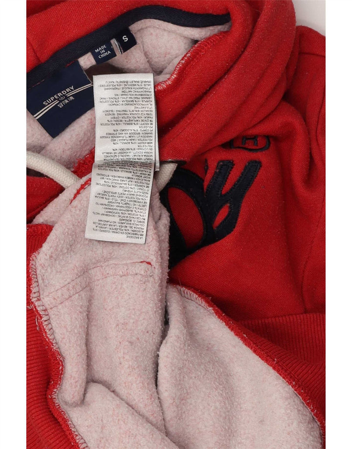 Superdry Herren-Kapuzenpullover mit Grafik, Größe S, Rot, Baumwolle