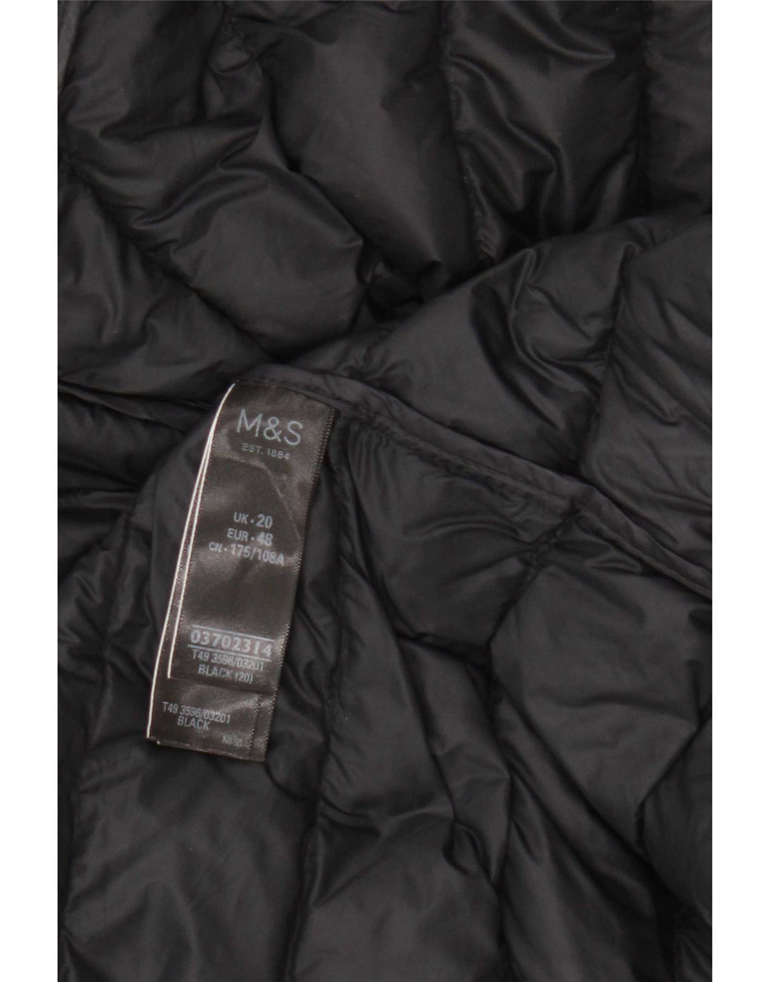 Marks & Spencer Damen Wattierte Weste UK 20 2XL Schwarz Polyamid