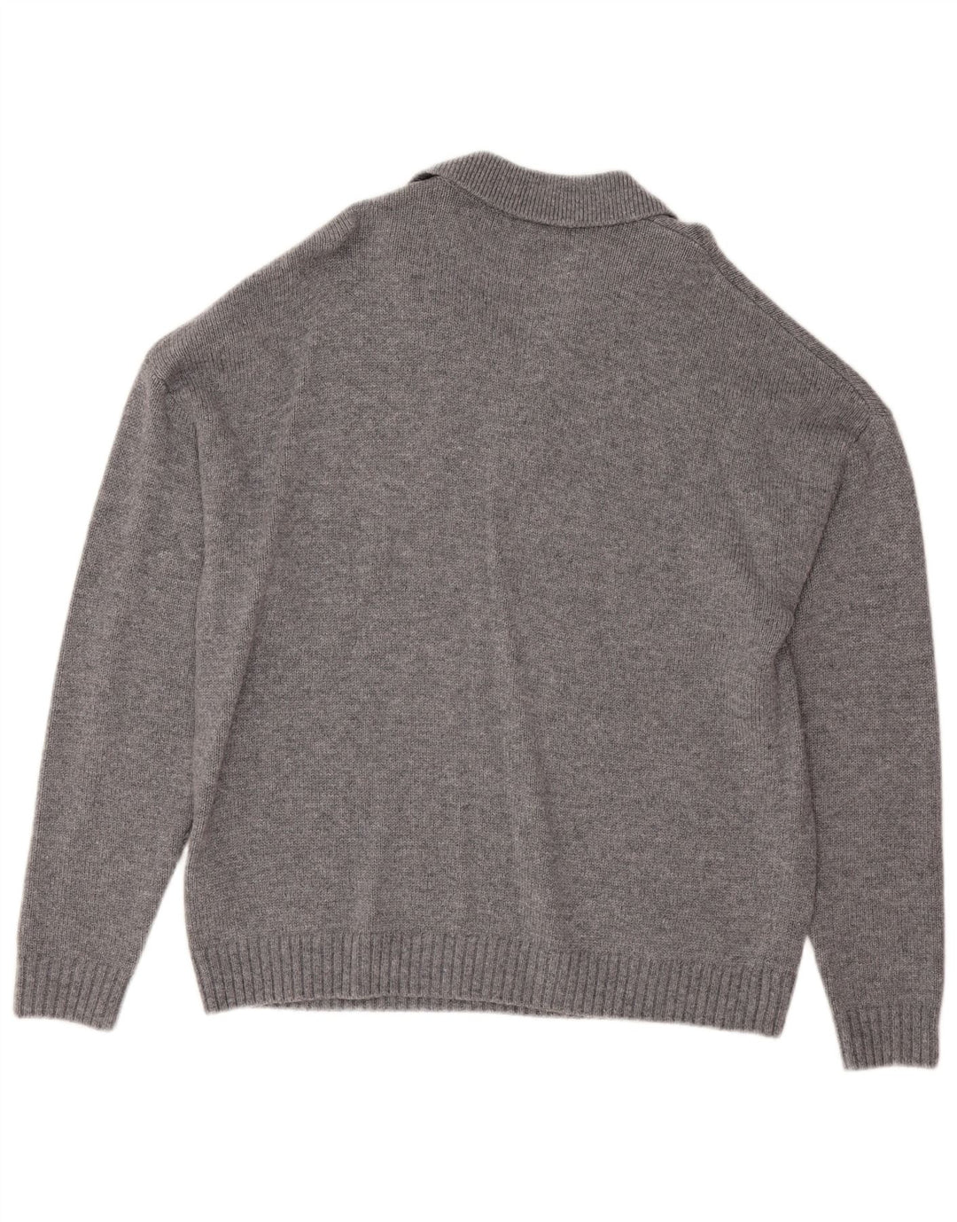 Reiss Herren-Pullover mit Rollkragen, groß, grau gesprenkelte Wolle