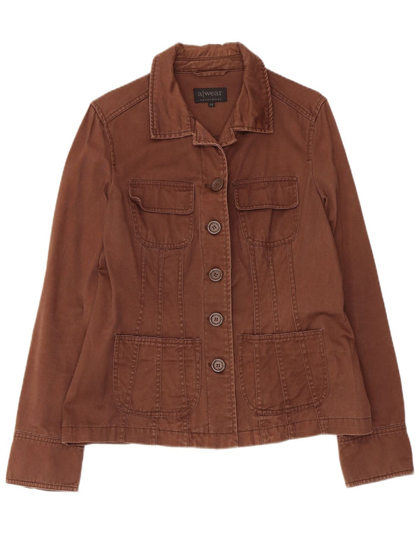Awear Womens Utility Jacke UK 14 Mittelbraune Baumwolle