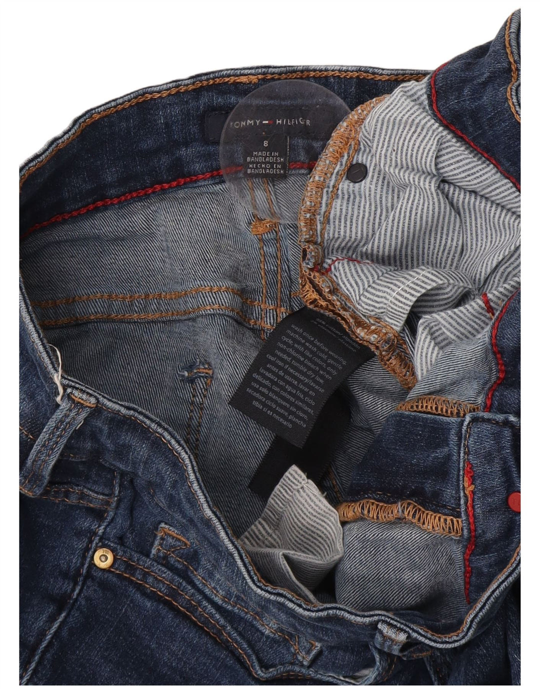 Tommy Hilfiger Damen Slim Jeans US 8 Medium W30 L27 Blaue Baumwolle