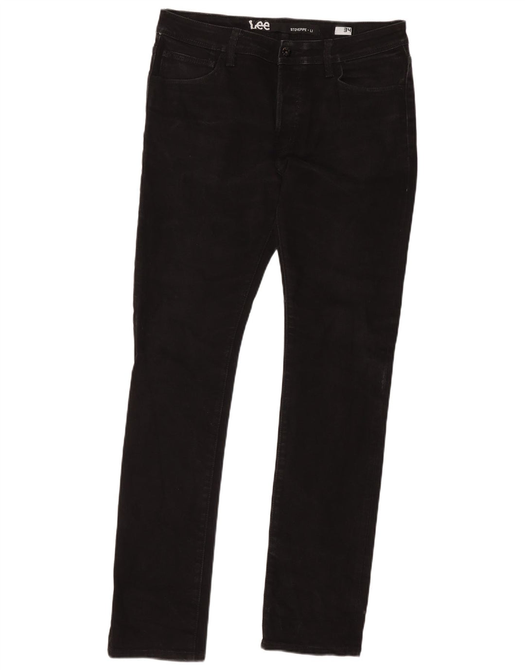 Lee Damen Slim Jeans W34 L33 Schwarze Baumwolle