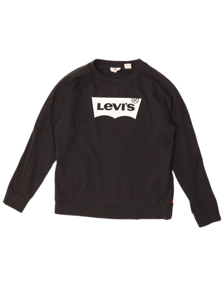Levi's Damen-Sweatshirt mit Grafik-Übergröße, Gr. 10, Größe S, Schwarz, Baumwolle