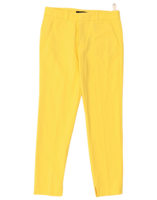 Zara Slim Chino-Hose für Damen, EU 38, Größe S, W28, L28, Gelb, Baumwolle