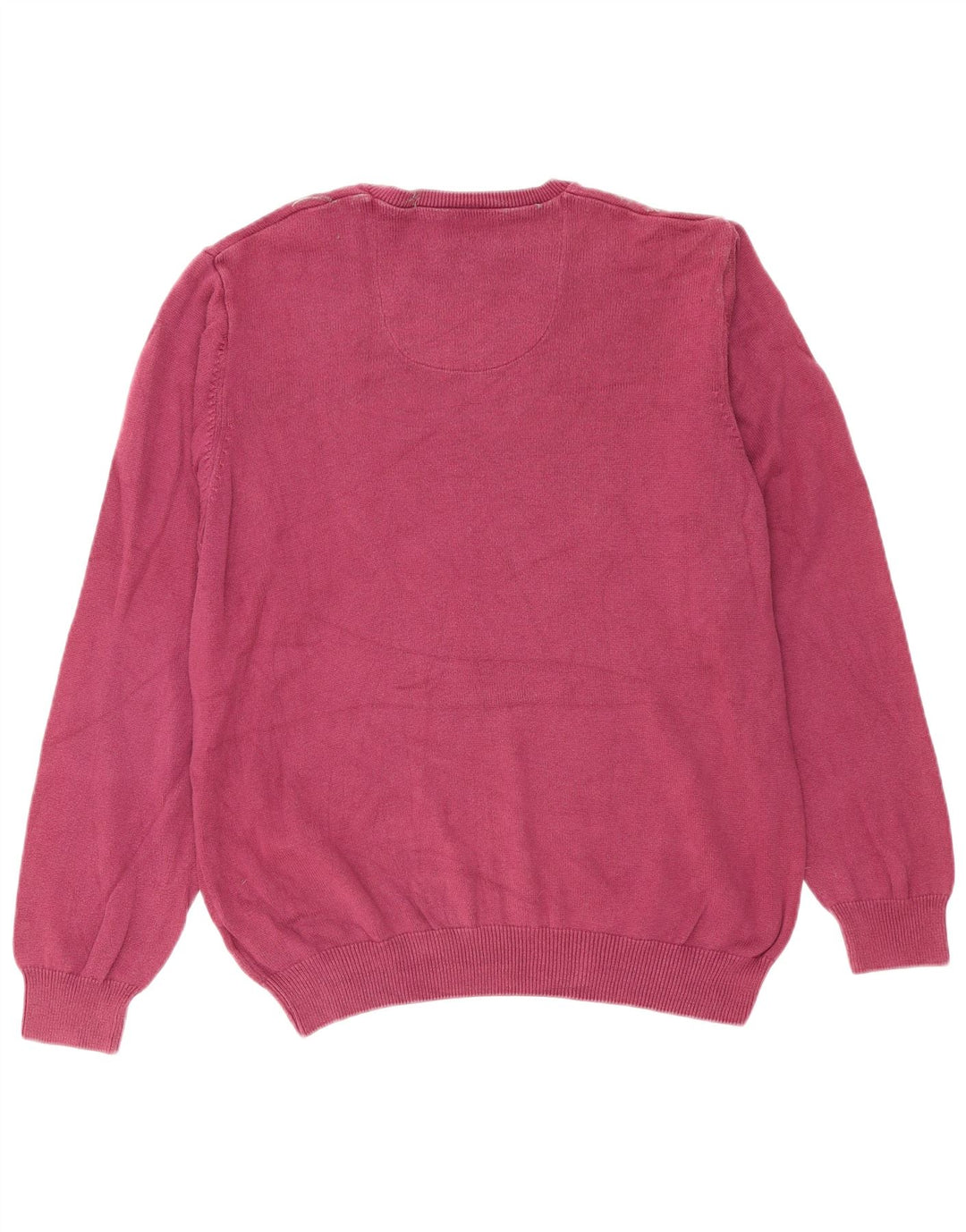 Marks & Spencer Herren-Pullover, reguläre Passform, V-Ausschnitt, Größe L, Burgunderrot