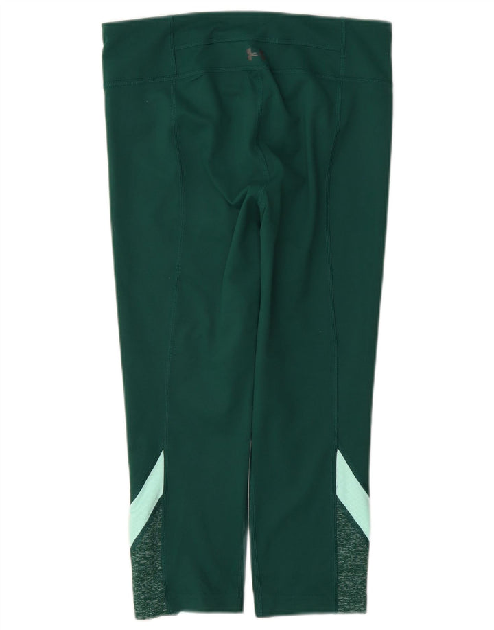 Under Armour Damen Capri-Leggings UK 10 Small Grün Polyester