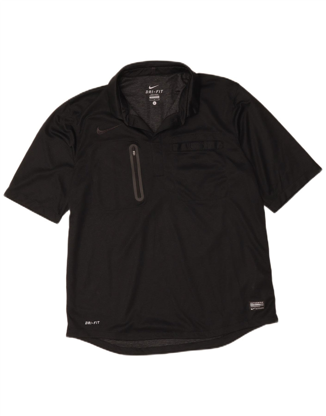 Nike Herren Dri Fit Poloshirt, groß, aus schwarzer Baumwolle