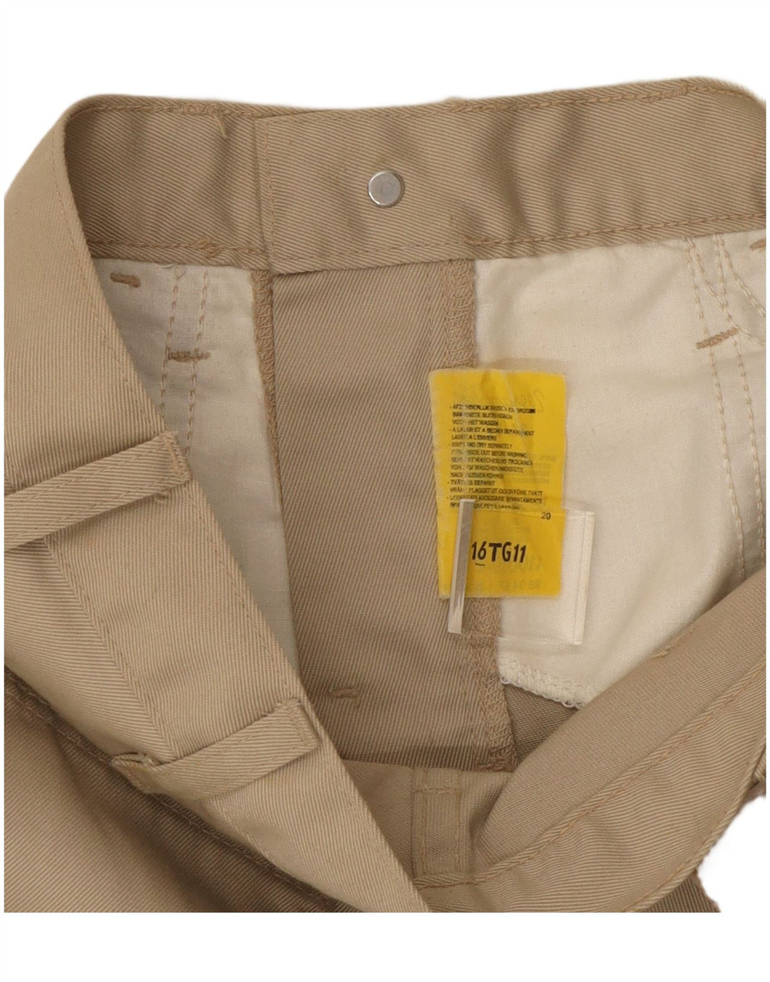 WRANGLER Damen Bootcut Freizeithose W26 L32 Beige Baumwolle